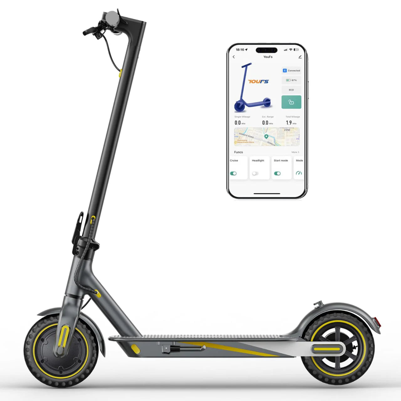 V8 Pro Elsparkcykel (30 km/h)