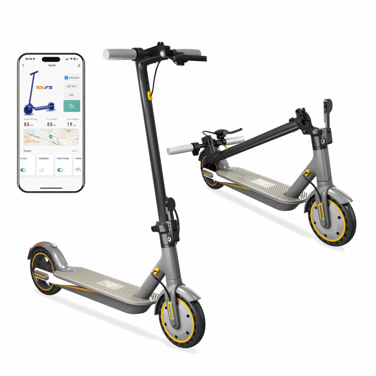 V8 Pro Elsparkcykel (30 km/h)